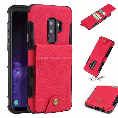 

SHS Phone Case For Samsung Galaxy S9S9 PlusA8A8 2018 Fashion Linen Clasp Card slot Multifunctional Wallet Full Cover