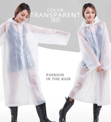 

Fashionable Color EVA Adult Raincoat Creative Raincoat Non-disposable Raincoat