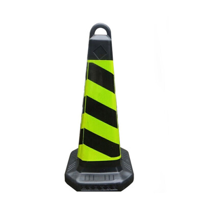 

Mutual benefit 8714 plastic road cone reflective road cone traffic road cone square cone parking warning sign ice cream barrel barrel warning column plastic black yellow stripes no word