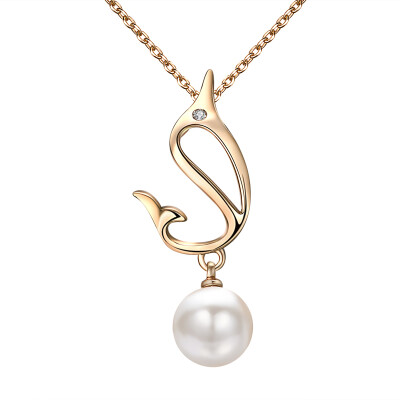 

Yoursfs Pearl Necklace For Women Freshwater Cultured Pearl Infinity Pendant faux pearl neckl