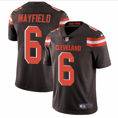 

Cleveland Browns Baker Mayfield Nike Brown 2018 NFL Draft Pick Game Jersey
