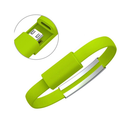 

Micro USB Cable Bracelet Charger Data Sync Cord for Android GREEN