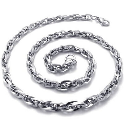 

Hpolw 55mm New Style Huge Jewelry Mens 925 Sterling Silver Stainless Steel Lobster Clasps Necklace Biker Chain with 14-40" inch