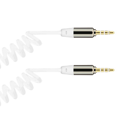 

Sanbao SANBAO YG-08 audio cable with 35mm spring telescopic audio line male to public aux car audio connection aux line white