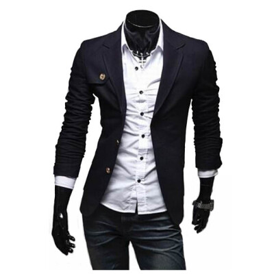 

Zogaa Fashion Slim Two Single-breasted Pure Color Men's Suit