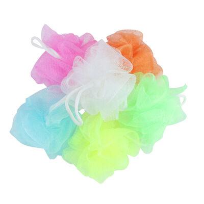 

mymei 3x случайные цвета кузова Puff губки Netzmesh шар домой scrunchie массаж.