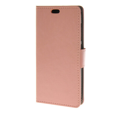 

MOONCASE Гладкая кожа PU кожаный чехол бумажник флип карты отойти чехол для Huawei Ascend Y520 Розовый