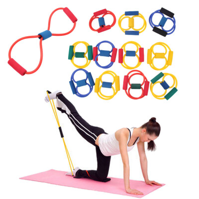 

Resistance Band Yoga Pilates Abs Exercise Stretch Fitness Tube Workout Bands