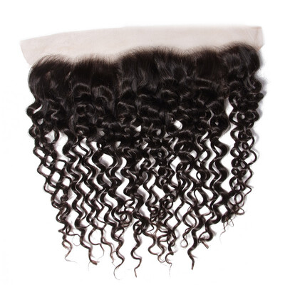 

UNice Hair Curly Human Hair Lace Frontal Closure 10-20 Inches Indian Remy Hair Lace Frontal Pre Plucked 134 Free Shipping