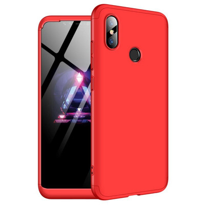 

MOONCASE Three-parts structure design Full Protection Hard Plastic Combination Case for Xiaomi Mi 8 Red