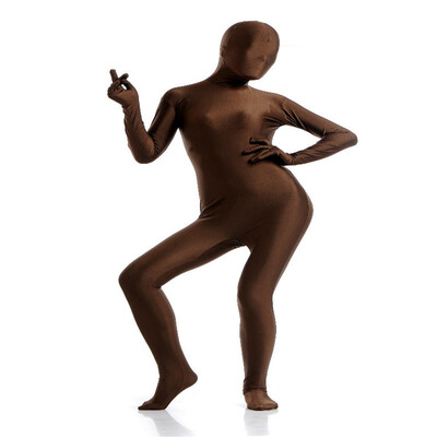 

Gesikai Womens Lycra Full Bodysuit Grey Zentai Suit Custom Second Skin Tight Suits Spandex Bodysuit Halloween Costume for Female