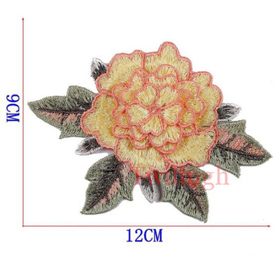 

Twilingh Red Rose Embroidered Flower Mixed Color Lace Flowers Sew On Patch Stickers Applique For Women Clothing