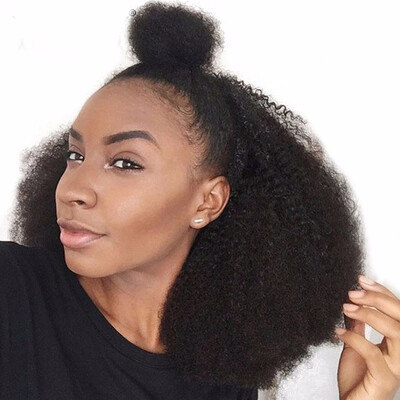 

Afro Kinky Curly 130 Density Lace Front Human Hair Wigs Pre Plucked Dolago