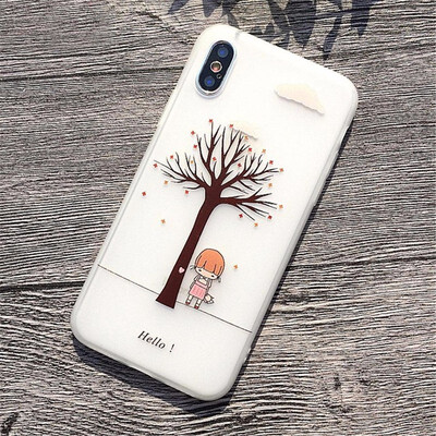 

3D Relief Flower Case For iPhone 6 8 7 Plus X Cases Soft Silicon Cover
