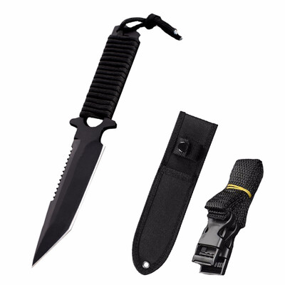 

CHACHEKA Professional Leggings Diving Knife with ABS Sheath Outdoor Survival Knives Hunting Camping Saber Kitchen Supplies