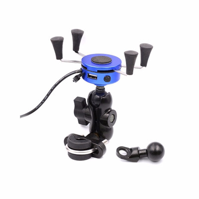 

INIZEAL 2 in 1 USB Charger Motorcycle Phone Holder 360 Degree Motorbike Universal Rotating Mount Mobile Phone Stand Holder