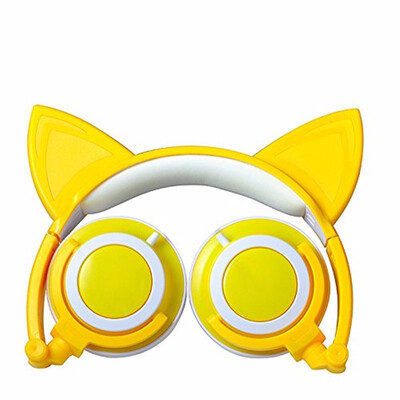 

Cat Ear headphones LED Ear headphone cat earphone Flashing Glowing Headset Gaming Earphones for Adult&Children
