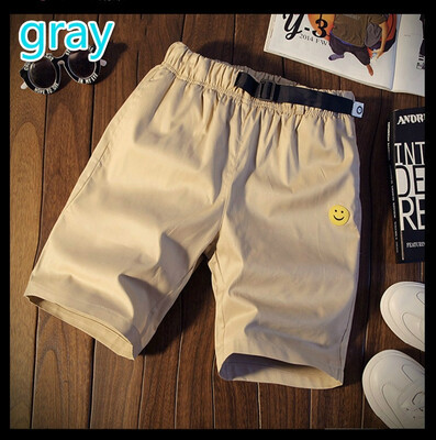 

Mens summer pure color loose sports casual pants five points in the pants beach pants Mens Cotton Running Shorts