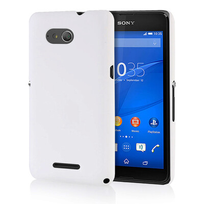 

MOONCASE Hard Rubberized Rubber Coating Devise Back ЧЕХОЛ ДЛЯ Sony Xperia E4G White