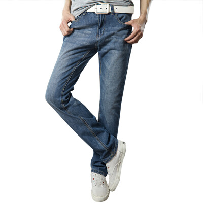 

(MSEK) NZK005 men's jeans fashion casual cowboy trousers straight jeans blue 34