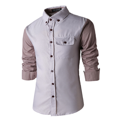 

Zogaa New Men Shirt Color Matching Korean