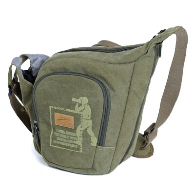 

Jennova jenova 01306 shoulder bag diagonal canvas camera bag Canon 6D Nikon D750D610 SLR bag photography retro package green