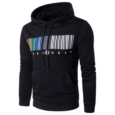 

Fashion Mens Casual Tops Print Pullover Sweaters Pockets Drawstring Hoodies