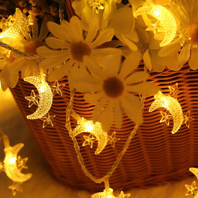 

10M 100LEDS EU Plug LED Star&Moon String Lights LED Fairy Light 3M5M Battery Operate Christmas Wedding decoration Lights