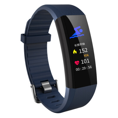 

Full pass W3 color screen smart bracelet sports health bracelet heart rate monitoring swimming waterproof information remind sleep monitoring unisex luxury version sapphire blue