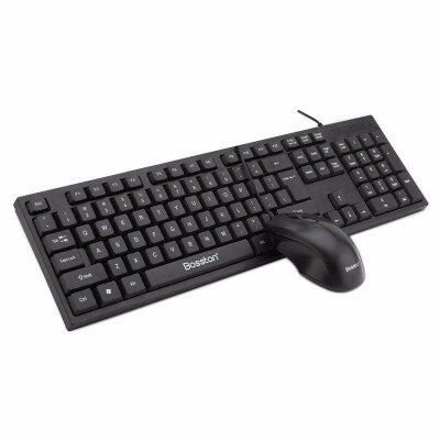

Bosston Business Keyboard&Mouse Set Ultra Thin Keyboards Mute Button for Office PC computer Desktop Laptop