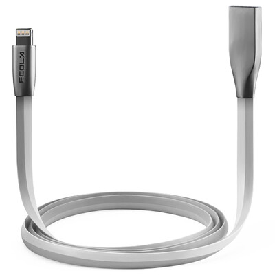 

Yixing Lai (ECOLA) Z серия сплав цинка Молния зарядка данных кабель поддержка Apple iphone6 ​​/ 6S / plus / 6SE и другие IOS9.3 и следующая система Z20WT белый