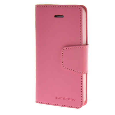 

MOONCASE Case for iPhone 5G / 5S PU Leather Flip Wallet Card Slot Stand Back Cover Pink