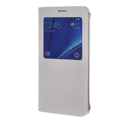 

MOONCASE Чехол для Samsung Галактики С6 край плюс Ультра тонкий вид из окна флип кожаный чехол Голд