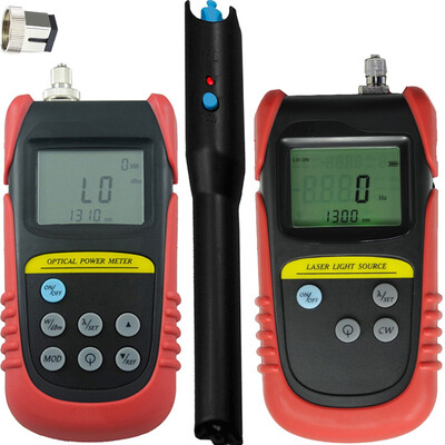 

Handheld Min Fiber Optical Power Meter-70dB to 6dB 850nm1300nm Wavelength Optical Laser Source 20mw Visual Fault Locator
