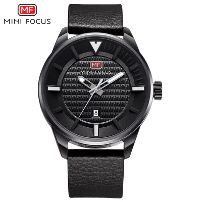 

MINI FOCUS Fashion Business Leather Strap Men Watch MF0026G