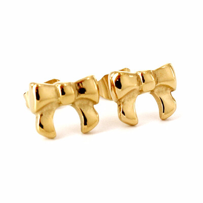 

Womens Cute Stainless Steel Butterfly Knot Shape Stud Earrings