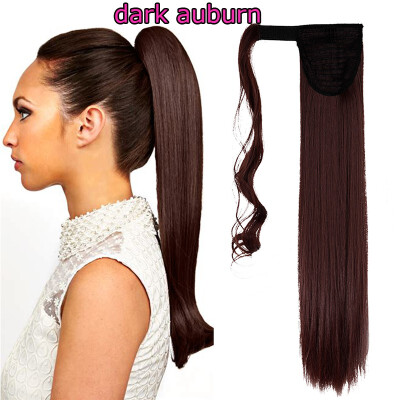 

Hot Sell Sexy Long Straight Curly Tie upWrap Around Ponytail Clip in Hair Extensions 17-26 inch