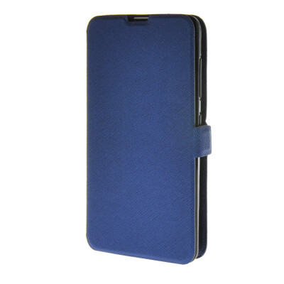 

MOONCASE Cross pattern Flip Pouch Leather Wallet Slim Stand Case Cover for Nokia Lumia 535 Dark blue