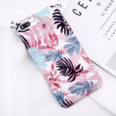 

Matte Hard PC Case Flower Phone Case Back Cover For iPhone X 8 7 6 6s Plus