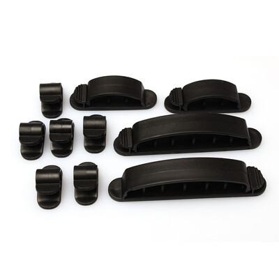 

Black Plastic Wire Cable convenience fixer Clips ties 10Pcs Faster holder