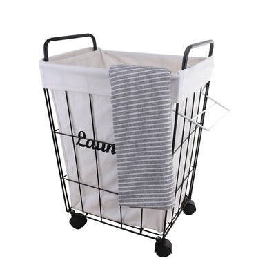 

Bethes hamper storage basket Nordic wrought iron storage basket toy storage bucket dirty clothes clothing storage