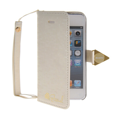 

MOONCASE Stylish Flip Leather Wallet Card Holder Pouch Stand Back Case Cover for Apple iPhone 5 / 5S White