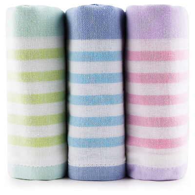 

Sanli towel textile pure cotton satin towel 3 loaded 33 × 73cm soft absorbent face wash each individually wrapped