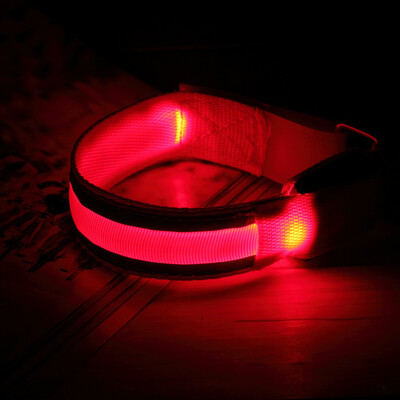 

Sports Bike LED Safety Reflective Belt Strap Snap Wrap Arm Band Shine Armband