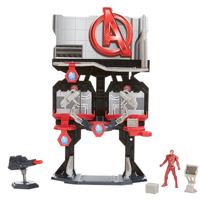 

Hasbro (Hasbro) 2,5 дюйма Marvel Железный человек костюм игрушка сцена (красный) B6740