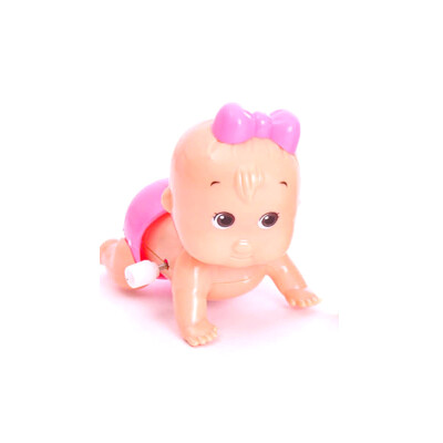 

Vanker Cute Baby Girl Kid Children's Windup Crawling Crawl Toy Doll Christmas Gift Pink