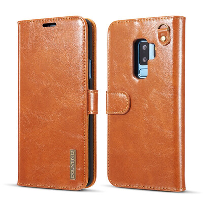 

DGMING Flip book case For Samsung S9 PLUS note8 Funda Luxury Geniune Leather Wallet phone For samsung galaxy S9 s8plus S7edge