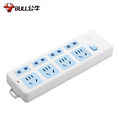 

Bull BULL new national standard socket converter plug-in patch panel wiring board 8-bit total control wireless socket GN-403 need to match the power cord&plug