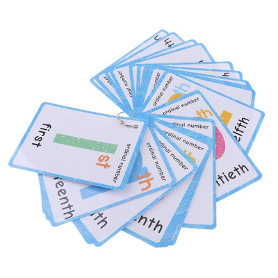 

32 Pieces Ordinal Number131Flash Cards-English word learning card&pocket size flash card for Preschool-English Vocabulary Cards
