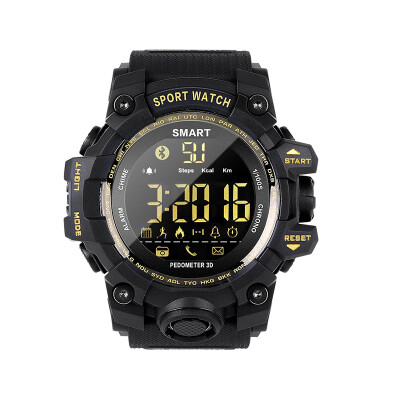 

Bluetooth Clock EX16 Smart Watch Notification Remote Control Pedometer Sport Watch IP67 Waterproof Mens Wristwatch